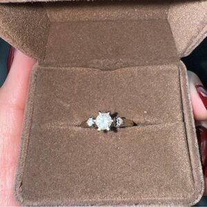 Size 6 Diamond vintage engagement ring.
